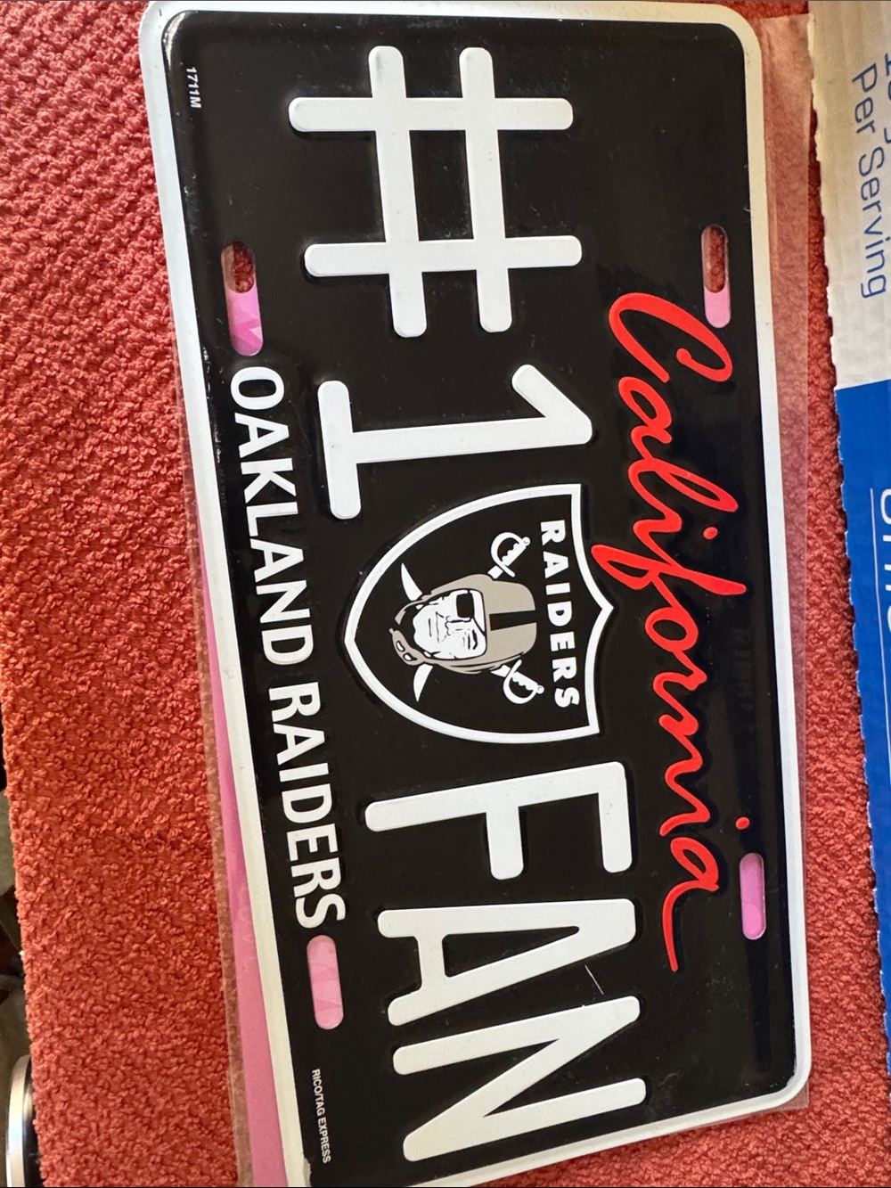 California #1 FAN Oakland Raiders License Plate